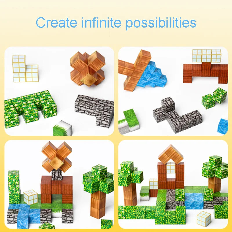 Magnetic Mini World Blocks