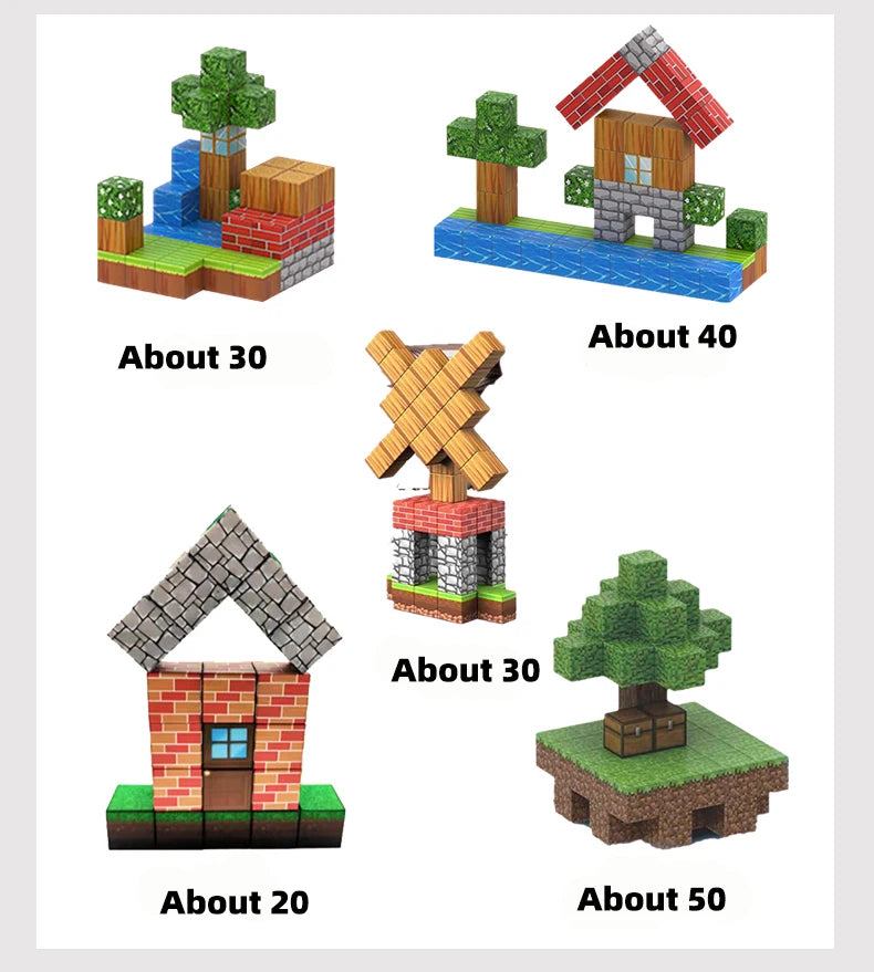 Magnetic Mini World Blocks